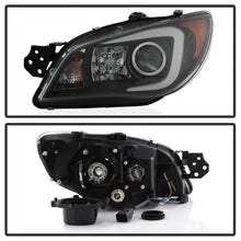 Carica l&#39;immagine nel visualizzatore di Gallery, Spyder Subaru WRX 06-07 Projector Headlights - HID Model Only - Black PRO-YD-SWRX06-HID-LBDRL-BK