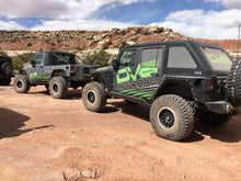 Load image into Gallery viewer, DV8 Offroad 07-18 Jeep Wrangler JK Plated Steel Rock Guard/Sliders w/ Holes (4 Door Only)