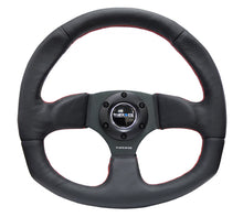 गैलरी व्यूवर में इमेज लोड करें, NRG Reinforced Steering Wheel (320mm Horizontal / 330mm Vertical) Leather w/Red Stitching
