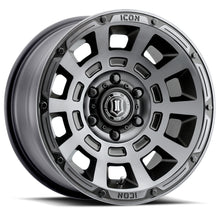 गैलरी व्यूवर में इमेज लोड करें, ICON Thrust 17x8.5 6x5.5 25mm Offset 5.75in BS 95.1mm Bore Smoked Satin Black Wheel