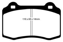 Cargar imagen en el visor de la galería, EBC 96-00 Lotus Esprit Turbo 2.0 Turbo GT3 Redstuff Front Brake Pads