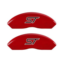 Charger l&#39;image dans la galerie, MGP 4 Caliper Covers Engraved Front &amp; Rear No bolts/ST Red finish silver ch