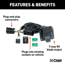 Load image into Gallery viewer, Curt 97-04 Ford F-150 Custom Wiring Harness (7-Way RV Blade Output)