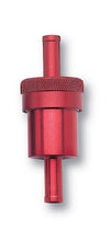 Load image into Gallery viewer, Russell Performance Red Street Fuel Filter (3in Length 1-1/8in diameter 3/8in inlet/outlet)