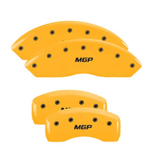 Laden Sie das Bild in den Galerie-Viewer, MGP 4 Caliper Covers Engraved Front &amp; Rear MGP Yellow Finish Black Characters 2001 BMW M3