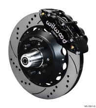 गैलरी व्यूवर में इमेज लोड करें, Wilwood Narrow Superlite 6R Front Big Brake Kit 14.00in SRP Drilled and Slotted Rotor - Black