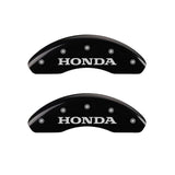 MGP 4 Caliper Covers Engraved Front & Rear Honda Black Finish Silver Char 2017 Honda Civic