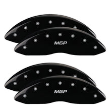 Laden Sie das Bild in den Galerie-Viewer, MGP 4 Caliper Covers Engraved Front &amp; Rear SPORT Black finish silver ch