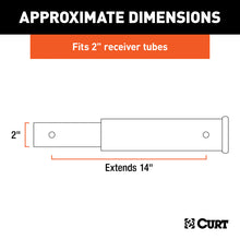 Load image into Gallery viewer, Curt 14in Receiver Tube Extender (2in Shank 3500lbs)