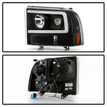 Laden Sie das Bild in den Galerie-Viewer, Spyder Ford F-250 99-04/Excursion 00-04 1 Piece LED Headlights - Black PRO-YD-FF25099V2PL-BK