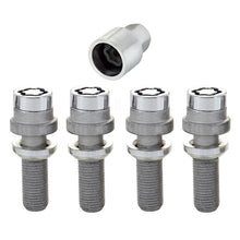 Laden Sie das Bild in den Galerie-Viewer, McGard Wheel Lock Bolt Set - 4pk. (Radius Seat) M14X1.5 / 19mm Hex / 35.4mm Shank Length - Chrome