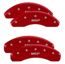 Cargar imagen en el visor de la galería, MGP 4 Caliper Covers Engraved Front &amp; Rear MGP Red Finish Silver Characters 2019 Toyota CH-R