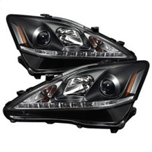 Cargar imagen en el visor de la galería, Spyder Lexus IS 250/350 2006-2010 Projector Headlights DRL Black PRO-YD-LIS06-DRL-BK