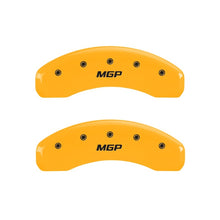 Cargar imagen en el visor de la galería, MGP 2 Caliper Covers MGP Yellow Finish Black Characters 2018 Chevrolet Tahoe