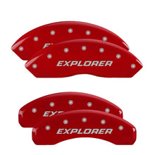 Charger l&#39;image dans la galerie, MGP 4 Caliper Covers Engraved Front &amp; Rear MGP Red finish silver ch