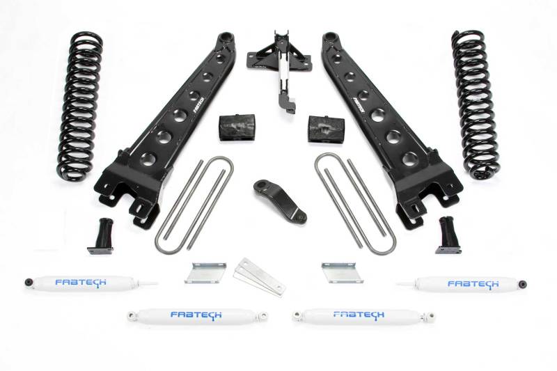 Fabtech 2017 Ford F450/F550 4WD Diesel 6in Radius Arm System w/Perf. Shocks