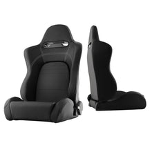 Laden Sie das Bild in den Galerie-Viewer, Xtune Evo9 Style Racing Seat Pu (Double Slider) Black/Black Driver Side RST-EVO9-01-BK-DR