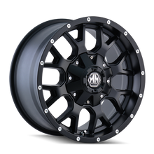 Cargar imagen en el visor de la galería, Mayhem 8015 Warrior 17x9 / 5x127 BP / -12mm Offset / 87mm Hub Matte Black Wheel