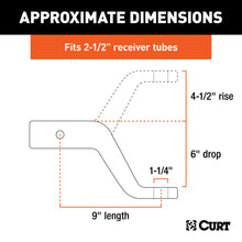 Load image into Gallery viewer, Curt Commercial Duty Forged Ball Mount (2-1/2in Shank 20000lbs 6in Drop)