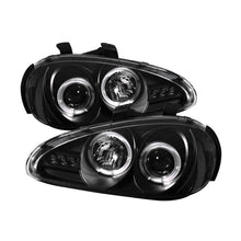 Laden Sie das Bild in den Galerie-Viewer, Spyder Mazda MX3 92-96 Projector Headlights LED Halo LED Black High H1 Low H1 PRO-YD-MMX392-HL-BK