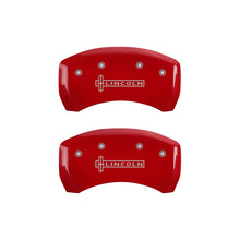 Carica l&#39;immagine nel visualizzatore di Gallery, MGP 4 Caliper Covers Engraved Front &amp; Rear Lincoln Yellow finish black ch
