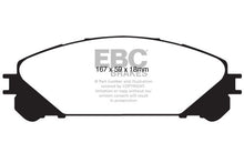 Carica l&#39;immagine nel visualizzatore di Gallery, EBC 15+ Lexus NX200t 2.0 Turbo Ultimax2 Front Brake Pads