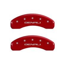 गैलरी व्यूवर में इमेज लोड करें, MGP 4 Caliper Covers Engraved Front &amp; Rear Denali Red finish silver ch