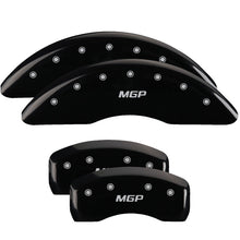 Charger l'image dans la galerie, MGP 4 Caliper Covers Engraved Front &amp; Rear MGP Black Finish Silver Char 2018 Kia Sportage