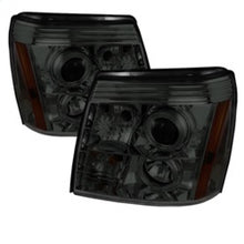 Laden Sie das Bild in den Galerie-Viewer, Spyder Cadillac Escalade 02-06 Projector Halogen Model- LED Halo DRL Smke PRO-YD-CE02-DRL-SM