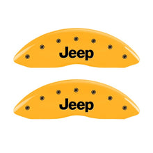 Cargar imagen en el visor de la galería, MGP Front set 2 Caliper Covers Engraved Front JEEP Yellow finish black ch