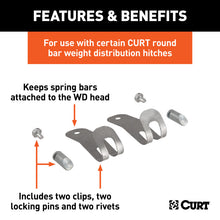Carica l&#39;immagine nel visualizzatore di Gallery, Curt Replacement Round Bar Weight Distribution Retainers
