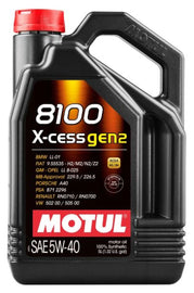 Motul 5L Synthetic Engine Oil 8100 5W40 X-CESS Gen 2 - Single image 1