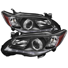 Carica l&#39;immagine nel visualizzatore di Gallery, Spyder Toyota Corolla 11-13 Projector Headlights Halogen Model Only - DRL LED Blk PRO-YD-TC11-DRL-BK