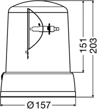 Charger l&#39;image dans la galerie, Hella Rotating Beacon H12V Yellow Mg12 2Rl