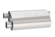 गैलरी व्यूवर में इमेज लोड करें, Borla Universal Pro-XS Muffler Oval 3in Inlet/ 2.5in Dual Outlet Transverse Flow Notched Muffler