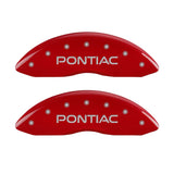 MGP 4 Caliper Covers Engraved Front Pontiac Rear Arrow Red Finish Silver Char 2006 Pontiac GTO