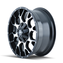 Cargar imagen en el visor de la galería, Mayhem 8015 Warrior 17x9 / 5x127 BP / 18mm Offset / 87mm Hub Black/Machined Face Wheel