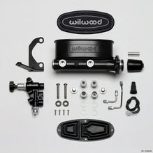 गैलरी व्यूवर में इमेज लोड करें, Wilwood HV Tandem M/C Kit w L/H Bracket &amp; Prop Valve - 1in Bore Black