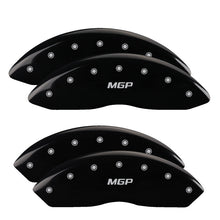 Charger l&#39;image dans la galerie, MGP 4 Caliper Covers Engraved Front &amp; Rear MGP Black Finish Silver Char 2012 GMC Savana 2500