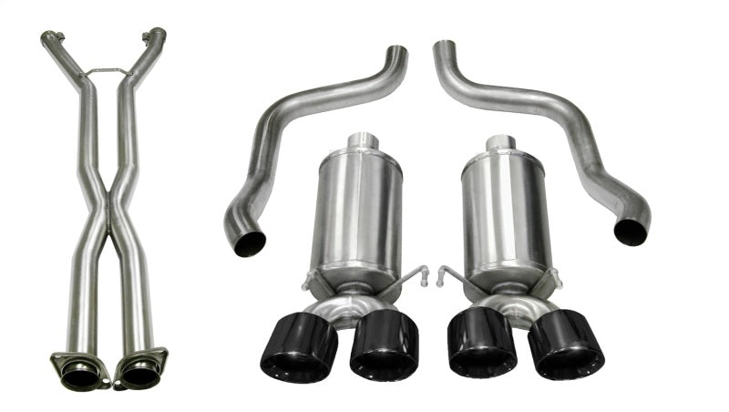 Corsa 09-13 Chevy Corvette 6.2L V8 2.5in Sport Cat-Back Dual Rear Exit w/Twin 4.0in Pol Pro-Ser Tips