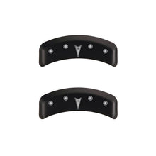 Cargar imagen en el visor de la galería, MGP 4 Caliper Covers Engraved Front Pontiac Engraved Rear Arrow Red finish silver ch