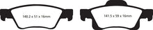 Laden Sie das Bild in den Galerie-Viewer, EBC 11+ Dodge Durango 3.6 Yellowstuff Rear Brake Pads