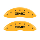 MGP 4 Caliper Covers Engraved Front & Rear GMC Yellow Finish Black Char 2016 GMC Savana 3500
