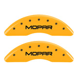 MGP 4 Caliper Covers Engraved Front & Rear Mopar Yellow Finish Black Char 2004 Chrysler Pacifica