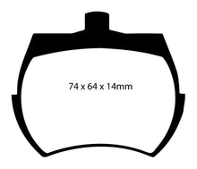 Carica l&#39;immagine nel visualizzatore di Gallery, EBC 84-92 Austin Mini 1.0L Yellowstuff Front Brake Pads