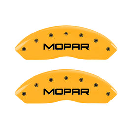 MGP 4 Caliper Covers Engraved Front & Rear Mopar Yellow Finish Black Char 2010 Dodge Nitro
