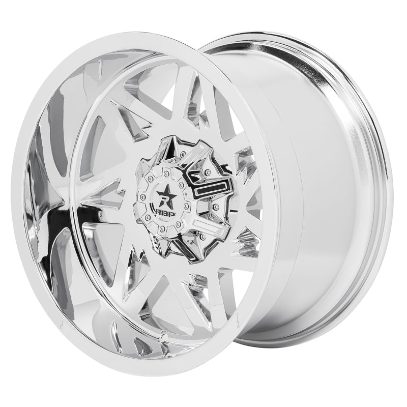 RBP 71R Avenger 20x10 8x165.1 BP / 4.5 BS -25mm Offset 121.3mm CB (Hub Centric) Chrome Wheel