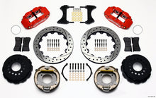 Carica l&#39;immagine nel visualizzatore di Gallery, Wilwood Narrow Superlite 4R Rear P-Brk Kit 12.88in Drill Red Chevy 12 Bolt w/ C-Clips