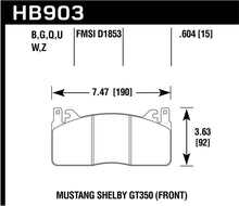 गैलरी व्यूवर में इमेज लोड करें, Hawk 15-017 Ford Mustang Shelby GT350/GT350R HP+ Front Brake Pads