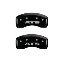 Charger l&#39;image dans la galerie, MGP 4 Caliper Covers Engraved Front Cadillac Engraved Rear ATS Black finish silver ch